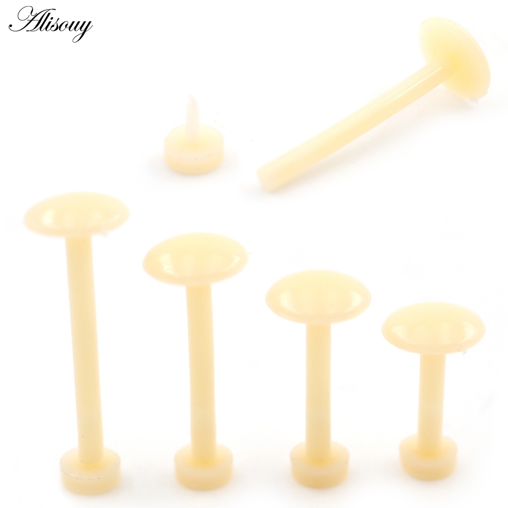 Alisouy 1 ชิ้นเนื้อสี UV อะคริลิค Threadless Bar Labret Lip แหวนหูกระดูกอ่อน Tragus Helix Stud ต่างหูเจาะเครื่องประดับ