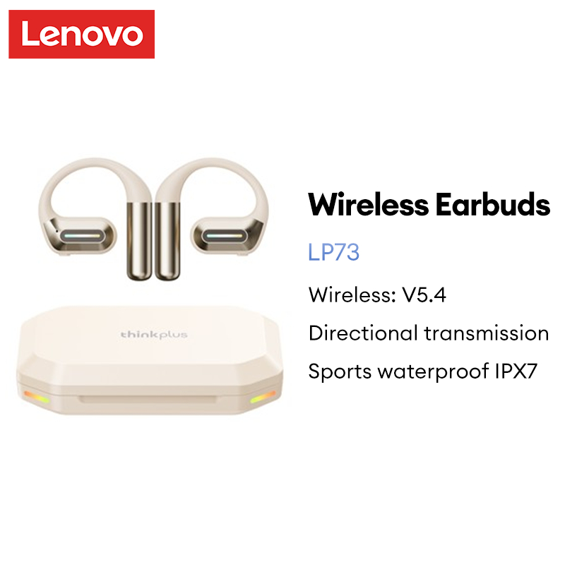 Lenovo LP73 หูฟังไร้สายหูฟังบลูทูธเสียงไฮไฟเวลาแฝงต่ํากีฬากันน้ํา IPX7 บลูทูธ 5.4