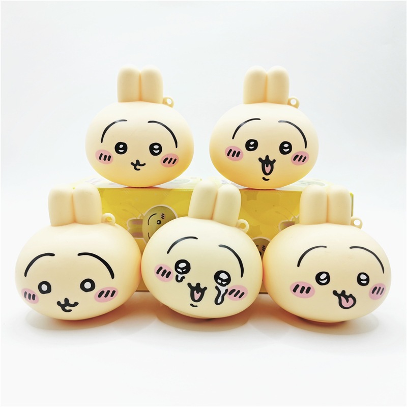 5 ชิ้น/เซ็ต 5 ซม.อะนิเมะการ์ตูน Chikawa Key Chain จี้ตกแต่ง Hachiware Usagi โทรศัพท์มือถือลูกปัด PVC Action Figures ตุ๊กตาของเล่น