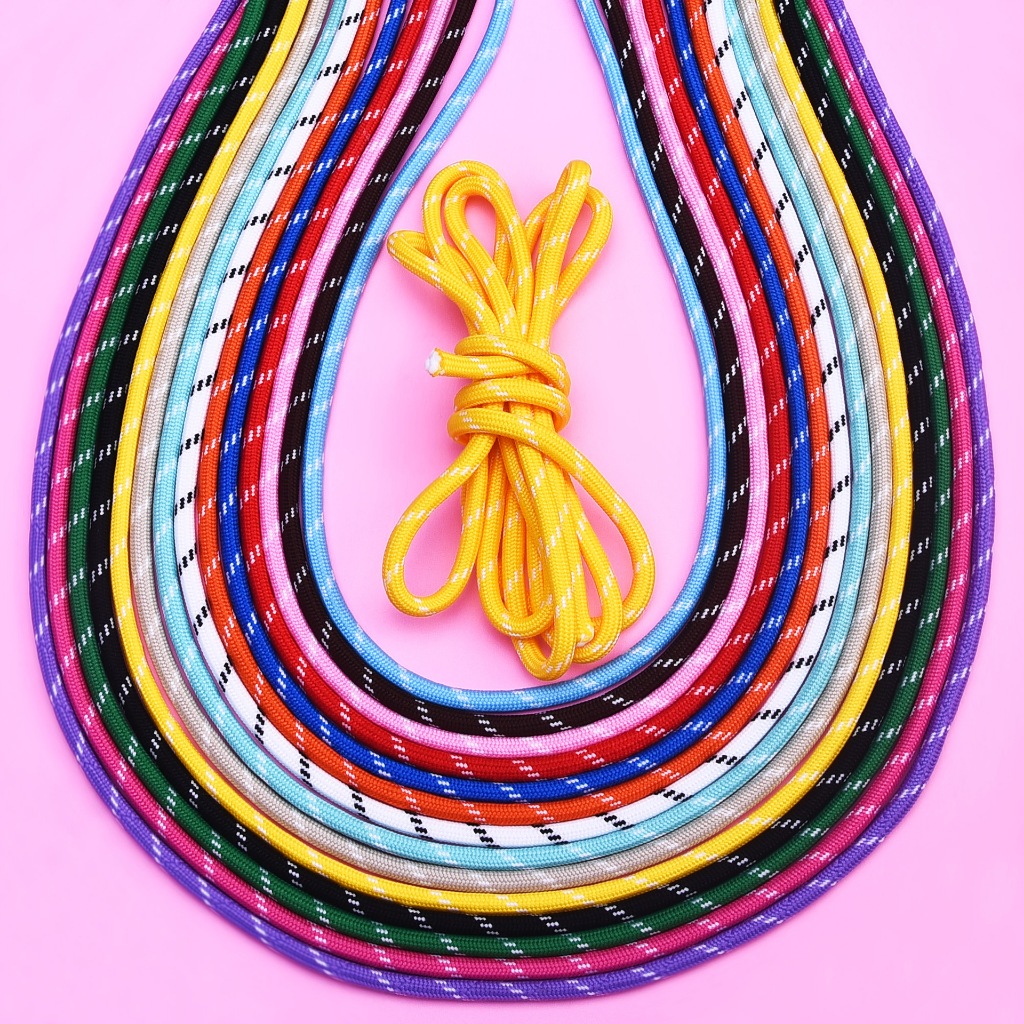 เชือกกลมโพลีเอสเตอร์สี 4-5 มม. DIY เชือกถักมือ สายคล้องคอ เชือกกางเกง เชือกรองเท้า