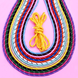 เชือกกลมโพลีเอสเตอร์สี 4-5 มม. DIY เชือกถักมือ สายคล้องคอ เช…