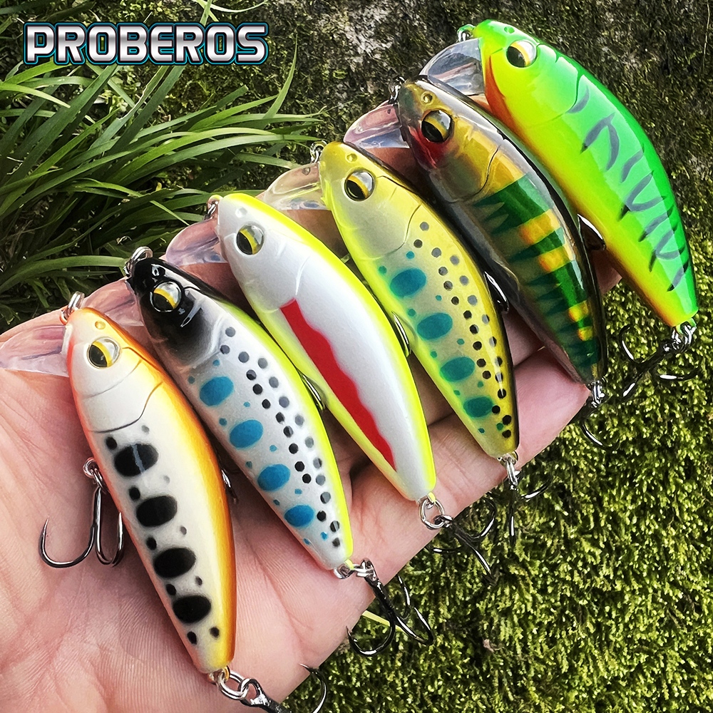 Proberos 1/6PCS Hard Fishing Lures เหยื่อ Minnow เหยื่อ CrankBit ชุด Life-Like Swimbait ดําน้ําลึก Sinking Lures