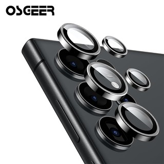 OSGEER สําหรับ Samsung Galaxy S22 S23 S24 S25 FE S26 Ultra 5G ตัวป้องกันเลนส์กล้อง, ป้องกันรอยขีดข่วน HD Clarity กระจกนิรภัย 9H บางเฉียบพร้อมอลูมิเนียม Edging
