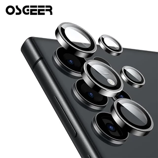 OSGEER สําหรับ Samsung Galaxy S22 S23 S24 S25 FE S26 Ultra 5G ตัวป้องกันเลนส์กล้อง, ป้องกันรอยขีดข่วน HD Clarity กระจกนิรภัย 9H บางเฉียบพร้อมอลูมิเนียม Edging