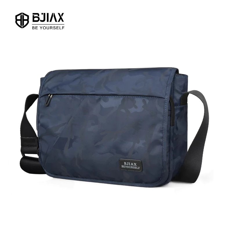 BJIAX Messenger bag กระเป๋าแฟชั่นผู้ชายความจุขนาดใหญ่ CrossBody bag ผ้าไนลอนกันน้ําควรกระเป๋า