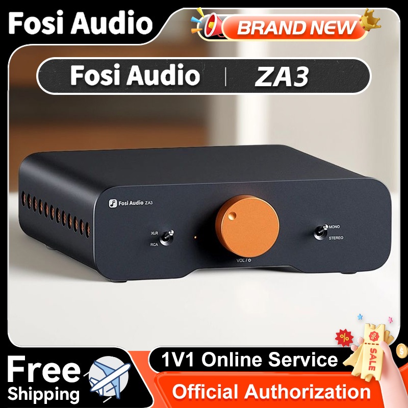 Fosi Audio ZA3 เครื่องขยายเสียงสเตอริโอ TPA3255 Class D HiFi Audio Amp สําหรับลําโพง Passive พร้อม XLR/RCA/Balanced