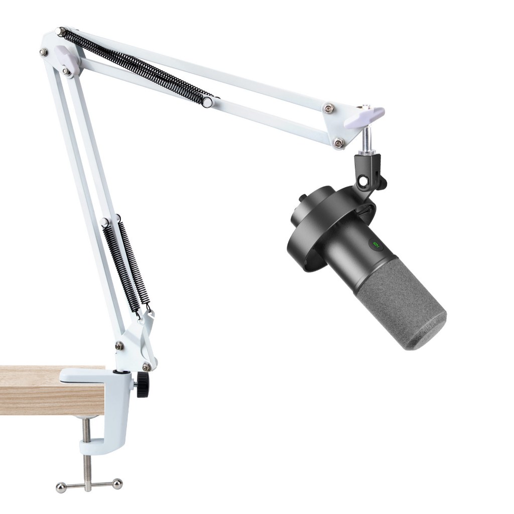 White Boom Arm สําหรับ Fifine K688 - Mic Boom Arm ใช้งานร่วมกับ Fifine ไมโครโฟน, Fifine Mic Boom Arm