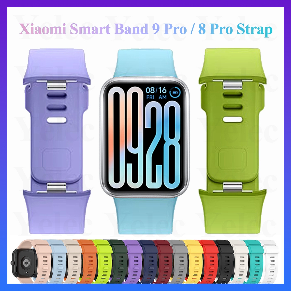 สายรัดซิลิโคนสําหรับ Xiaomi Smart Band 9 Pro สายกีฬาที่ทนทานสําหรับ Xiaomi Smartwatch Mi Band 8 Pro