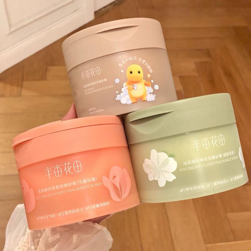 Little Dream Garden Scrub cream บอดี้วอช หนังไก่ ไวท์เทนนิ่ง ทั้งตัว โทนสีผิวบางเบา 200g