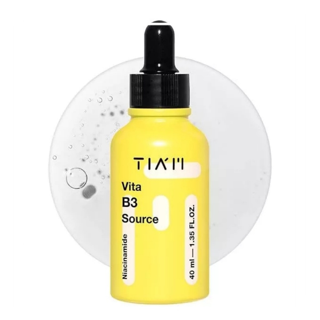 Tiam Vita B3 Source, 10% Niacinamide Serum, 2% Arbutin, รอยดํา, ทรีทเม้นต์จุดด่างดํา, 1.35 ชั้น Oz 4