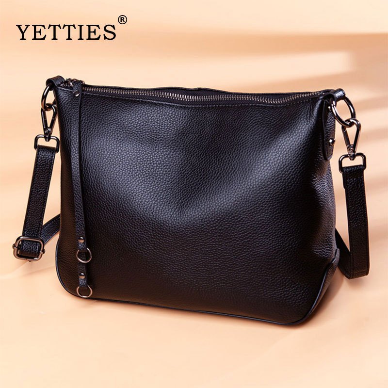 YETTIES กระเป๋าถือ กระเป๋าสะพายไหล่ หนังวัวแท้ ทรงโท้ท หรูหรา คุณภาพสูง แฟชั่นสํ