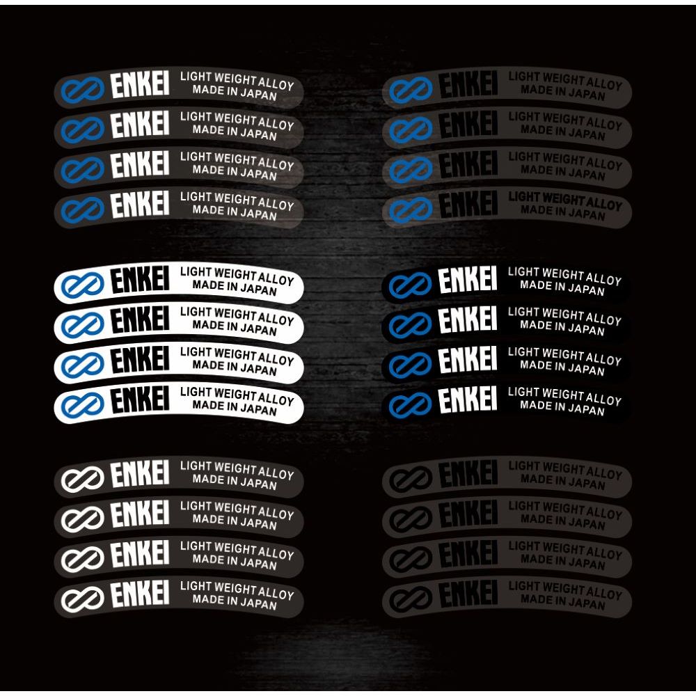 สติ๊กเกอร์ Enkei สติ๊กเกอร์ใสกันน้ําไม่ซีดจาง 1 ชุด 4 แผ่น