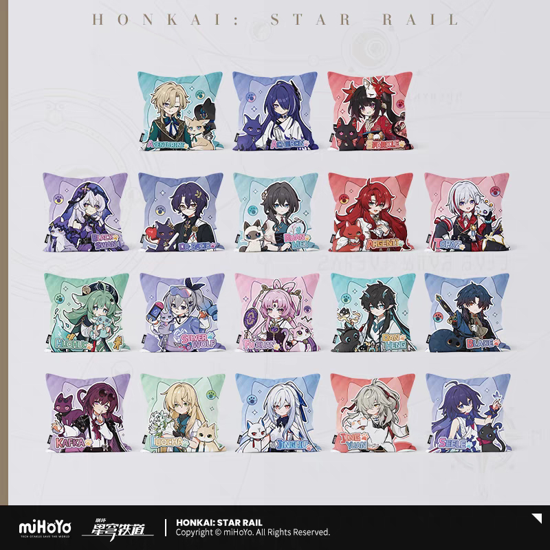 [miHoYo/Honkai: Star Rail] หมอนสี่เหลี่ยมซีรีส์แมวน้อย MiHoYo Aventurine Kafka