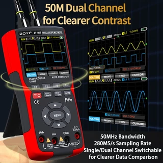 ZOYI 703S 3in1 Digital Multimeter Oscilloscope 50MHz Dual Channel 25000 Counts True RMS ออสซิลโลสโคป