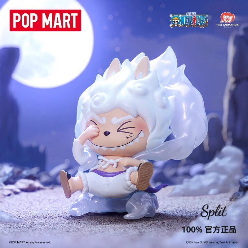 P POPMART labubu One Piece Co-Branded One Piece Series Mystery Box Hidden Model-Luffy Five Gears