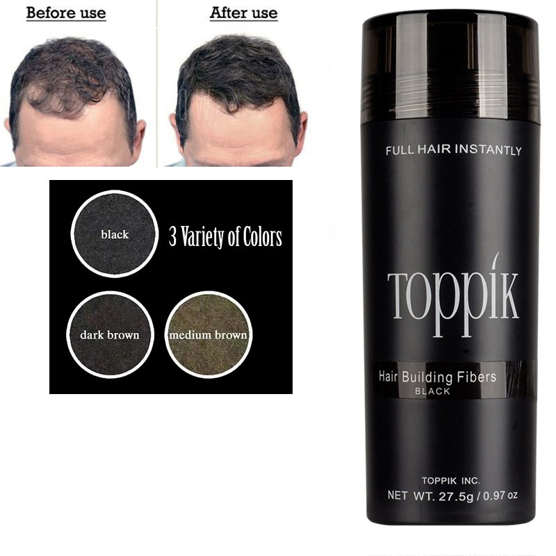 Toppik Hair Building Fibers Keratin Hair Fibers สเปรย์ผงผมร่วง Building Hairline สําหรับผมเคราผมร่วงคอนซีลเลอร์ Thinning Hair Care 27.5g