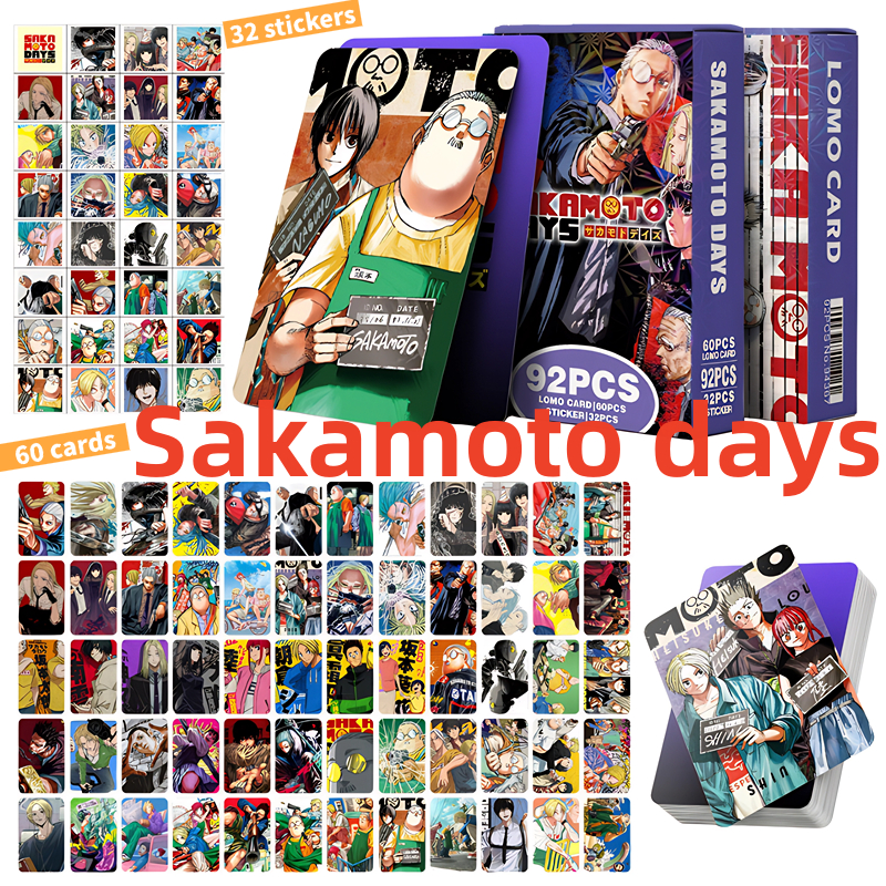 92ใบ sakamoto days การ์ดโลโม่ sakamoto tarou photocard การ์ตูน การ์ดสะสม ของขวัญ