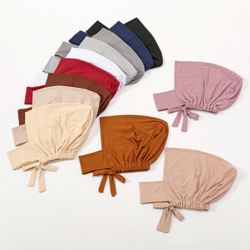 Lovosme อินเนอร์ผ้าคลุม ฮิญาบชั้นใน ปิดคาง มียางรัด เชือกผูกหลัง ใส่สบาย กระชับ - รูปที่ 7