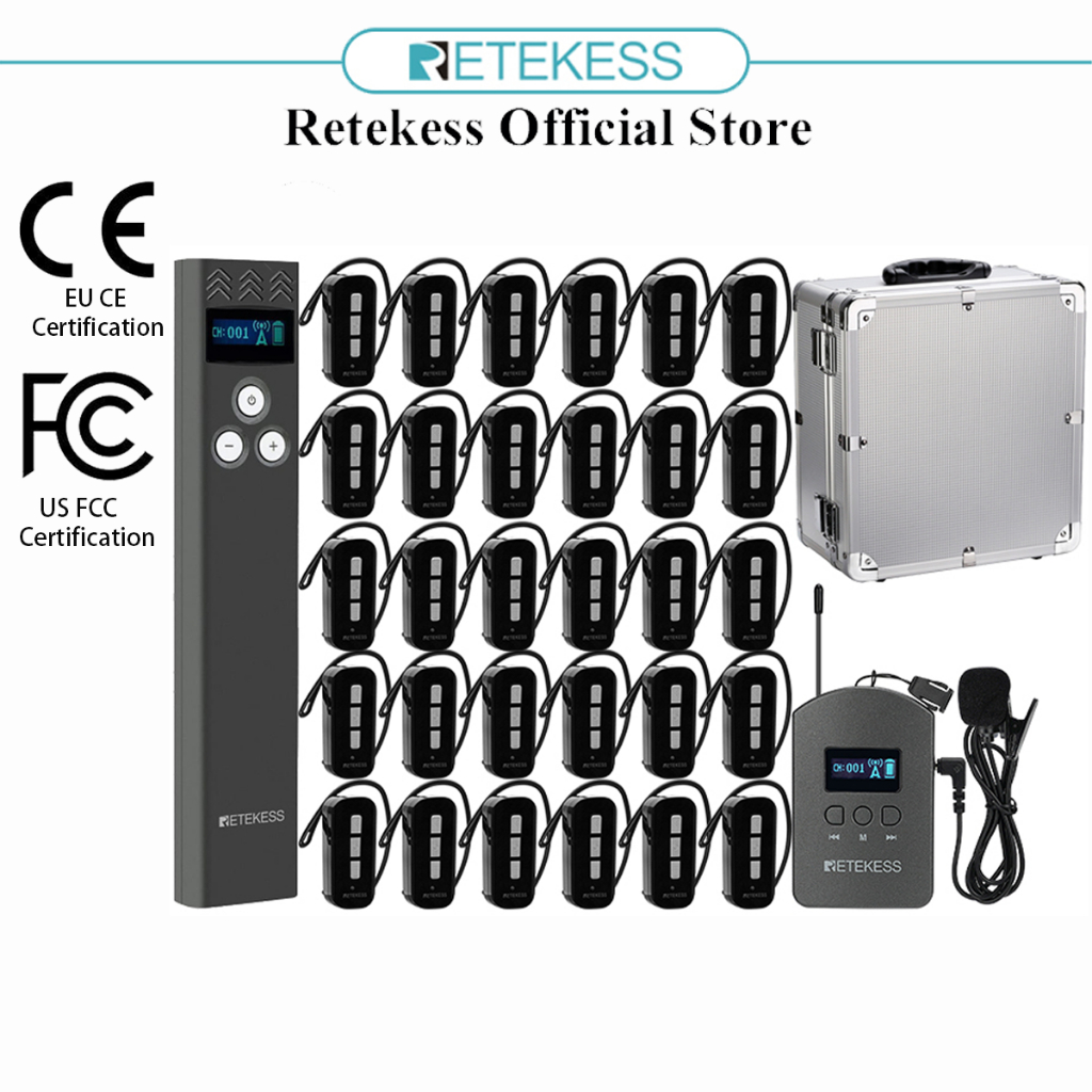 Retekess TT113 หูฟังไร้สายระบบไกด์นำเที่ยว