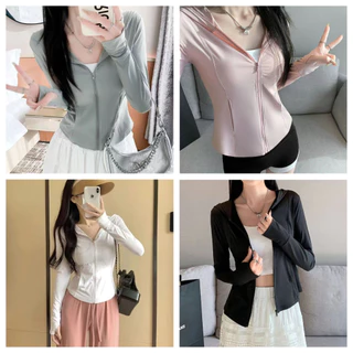 UNIQLO เสื้อกันยูวี หมวกกันแดด เสื้อผ้าออกกำลังกาย UPF50+ เนื้อผ้าบางใส่สบาย ได้จริง เนื้อผ้าบางใส่สบาย กีฬาโยคะ