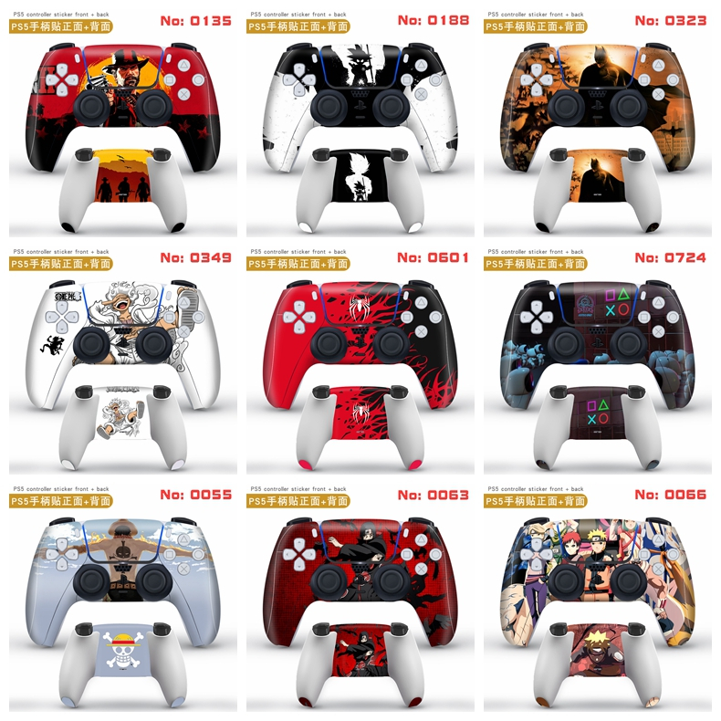 100 สี PS5 Controller Remote ชุดด้านหน้าและด้านหลัง Skins Decal Wrap Dualshock สติกเกอร์สําหรับ Sony Playstation 5 DualSense Controllers