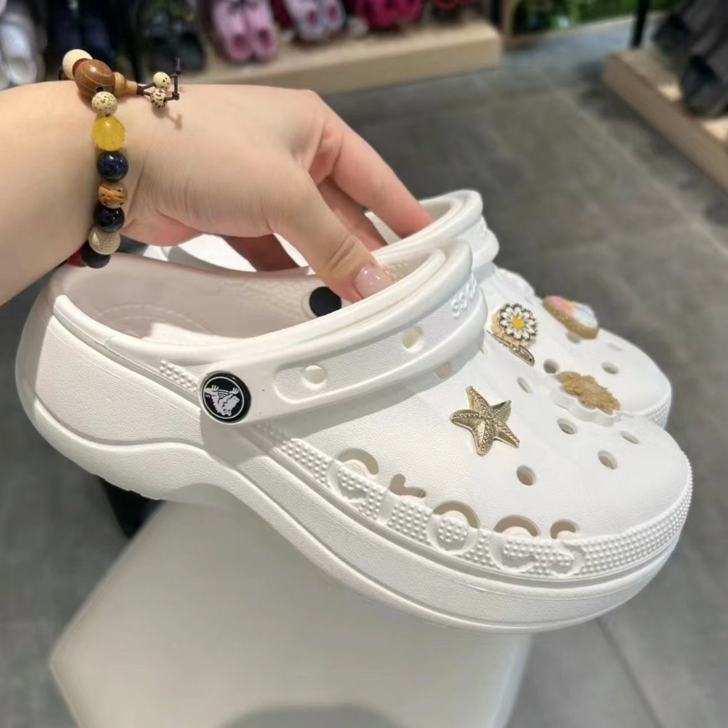 「จัดส่งในกรุงเทพฯ」Classic Cross platform BAYA Clog รองเท้าลิฟท์ผู้หญิง รองเท้ามหาสมุทร