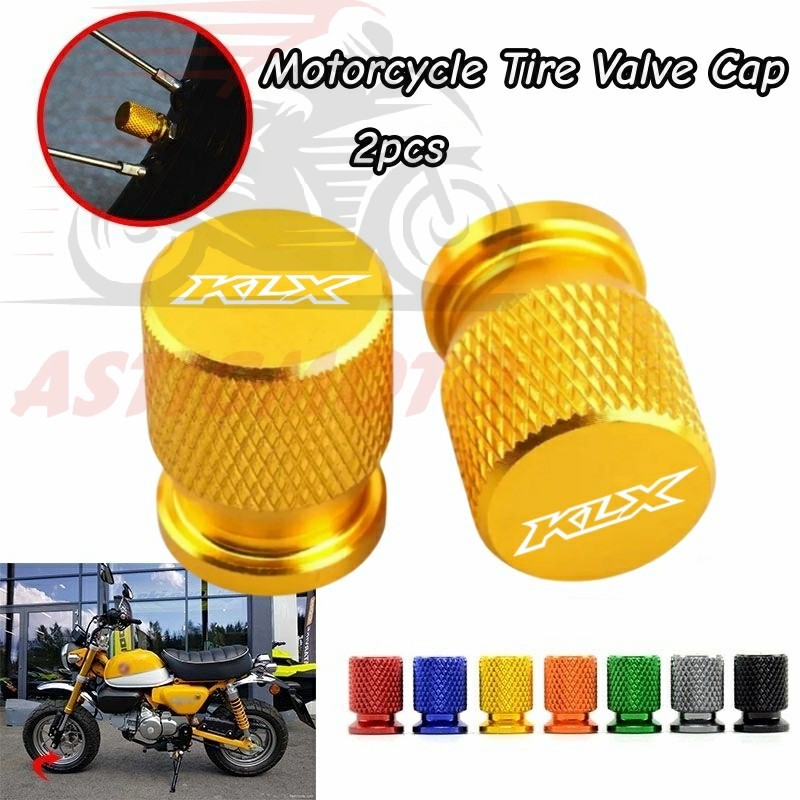 2 ชิ้น CNC อลูมิเนียมรถจักรยานยนต์ล้อยางวาล์ว caps สําหรับ Kawasaki KLX 125/230/250/300 /150 Klx150 