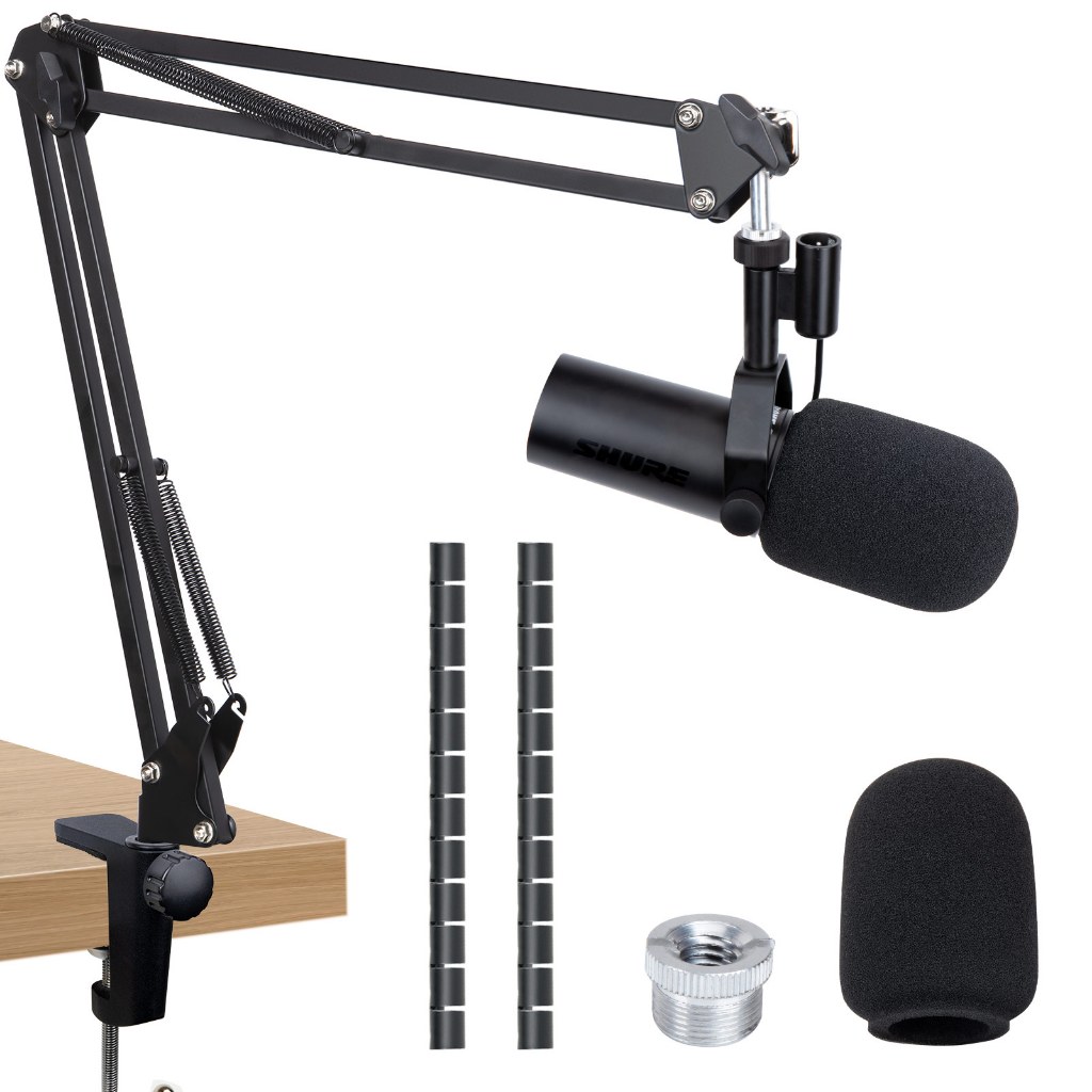 Shure SM7dB Boom Arm Mic Stand - Mic Boom Arm with Foam Mic Cover เข้ากันได้กับ Shure SM7dB, แขนไมโค