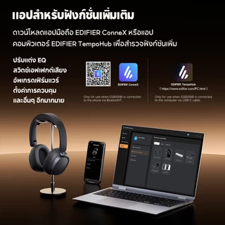 Edifier ES850NB หูฟังครอบหูไร้สายระบบ Hybrid ANC ลดเสียงรบกวนได้ถึง -45dB พร้อมบลูทูธ 5.4 ใช้งานต่อเนื่องสูงสุด 92 ชั่วโมง รองรับ Hi-Res Wireless Audio มาพร้อมไมโครโฟนในตัวและฟังก์ชันเชื่อมต่อ 2 อุปกรณ์พร้อมกัน