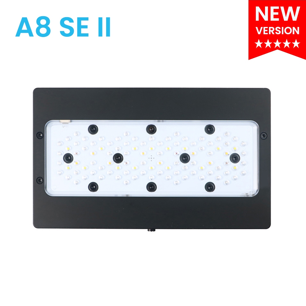 A8SE II Max และ Blue 240W Full Spectrum WiFi App โปรแกรม Marine LED Aquarium Light สําหรับถังปลาปะการังน้ําเค็ม