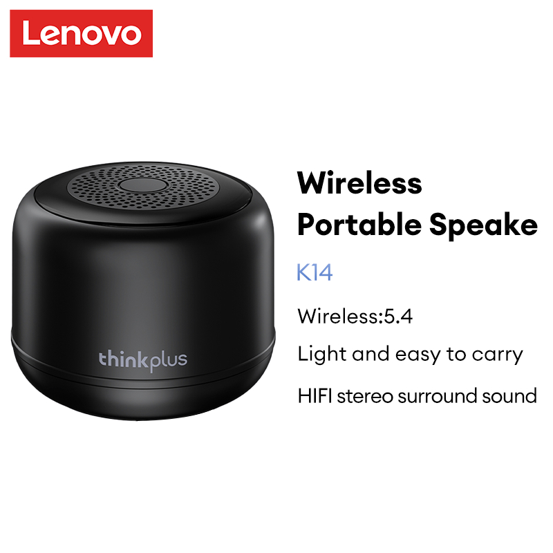 Lenovo K14 ลําโพงบลูทูธเบสหนักแน่นคุณภาพเสียงรอบทิศทางแบบพาโนรามา TWS จับคู่อายุการใช้งานแบตเตอรี่ยาวนาน HD