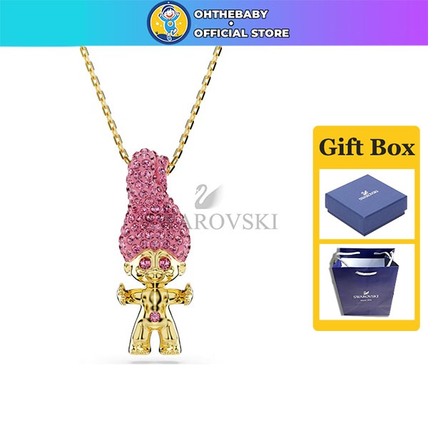 Swarovs Good Luck Trolls Trolls สร้อยคอจี้โรสโกลด์