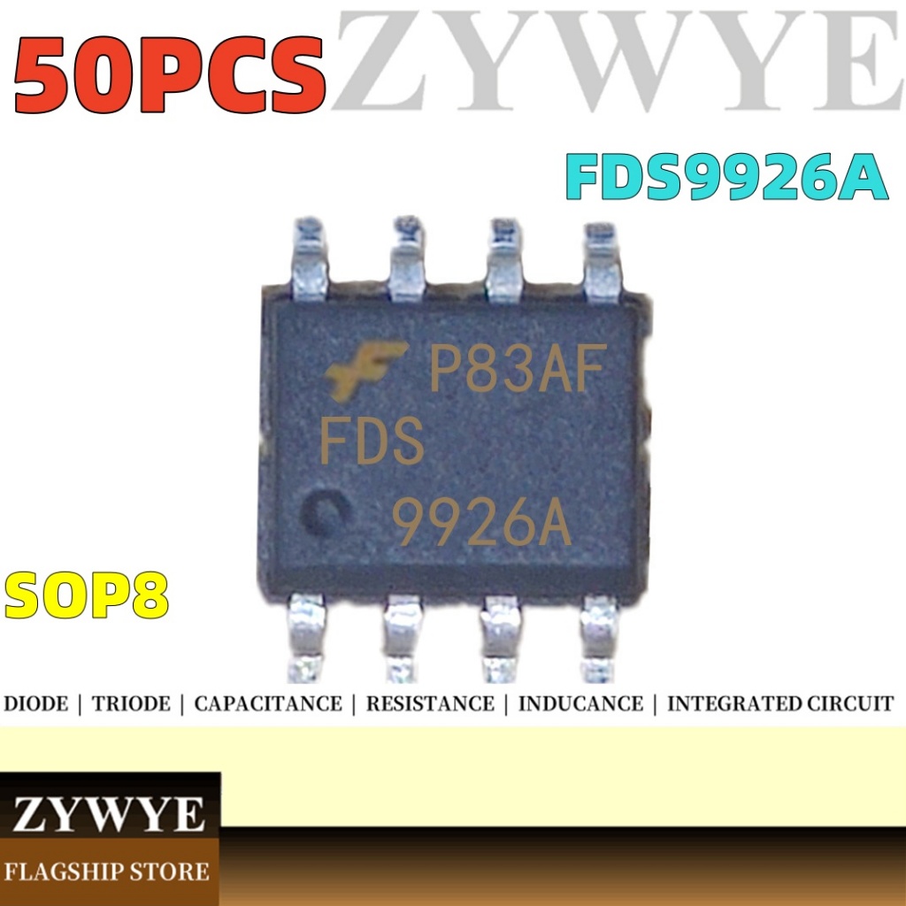 50pcs FDS9926A 9926A ชิป SP9926 FM9926A ME9926 APM SOP8 LCD Power Chip IC วงจรรวม