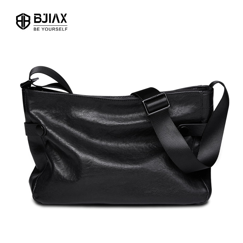 BJIAX กระเป๋าสะพายหนังผู้ชาย