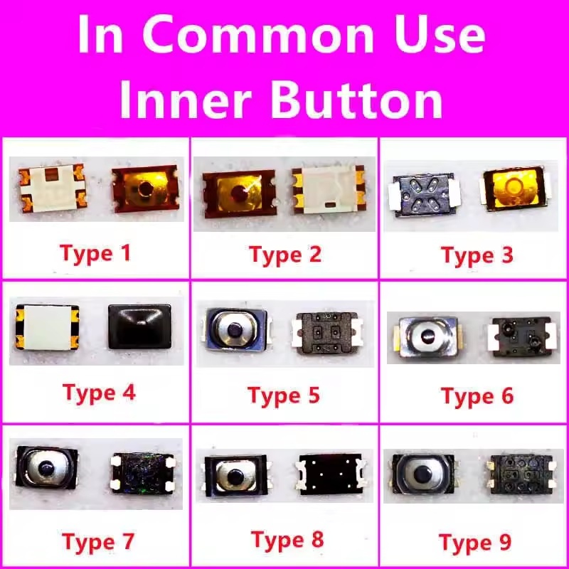 10 ชิ้น/ล็อตเปิดปิดปุ่มควบคุมด้านในสําหรับ iPhone Android OPPO Volume Switch อุปกรณ์เสริมมือถืออะไหล่