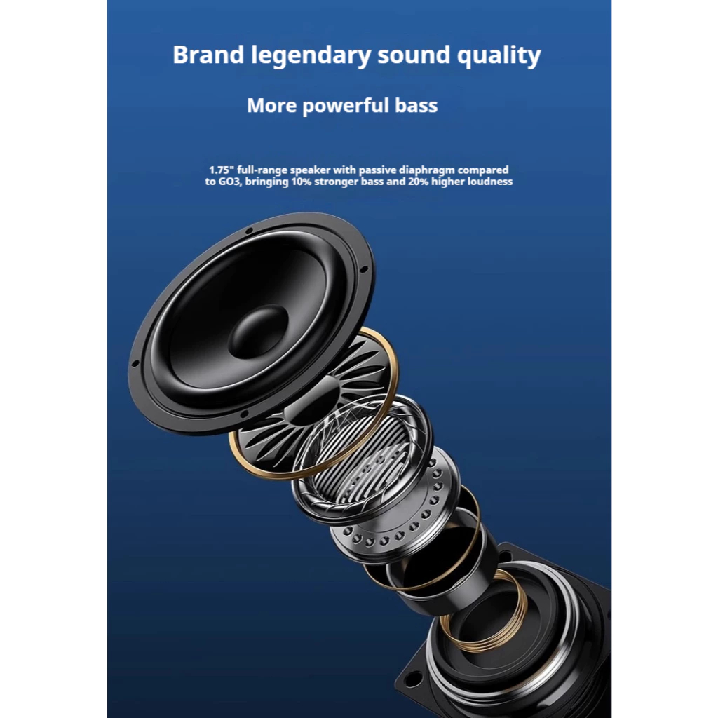 JBL GO 4 ลำโพงบลูทูธพกพา กันน้ำ IP67【Pro Sound + Bluetooth 5.3】แบตฯ 10ชั่วโมง พกพาง่าย | สำหรับสระว่ายน้ำ เดินป่า ท่องเที่ยว