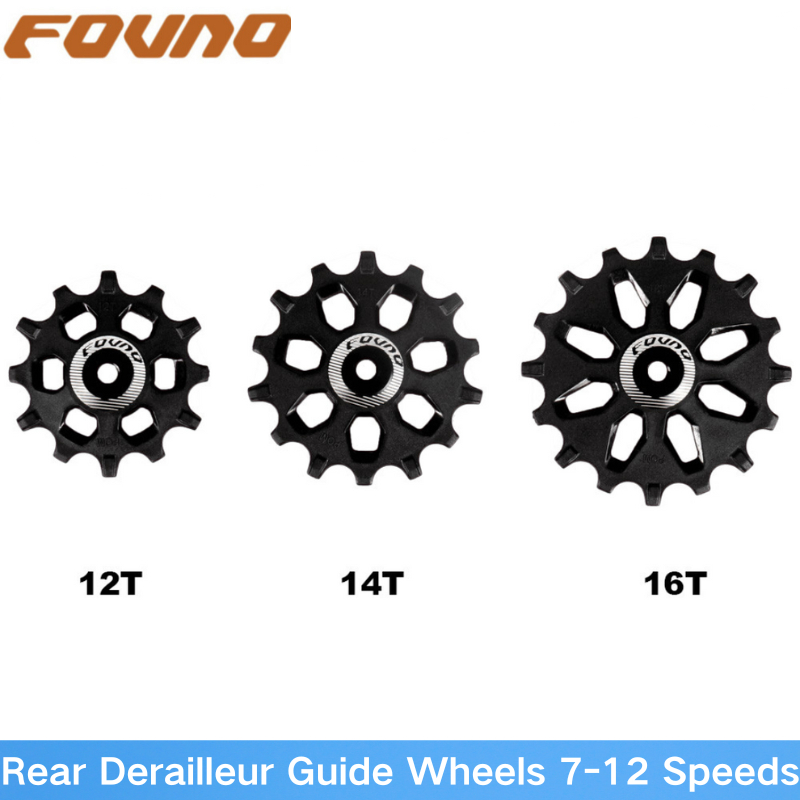 SHIMANO SRAM ลูกรอกส่งหลัง FOVNO พร้อมล้อนําทางฟันกว้างและแคบ แม่นยํา 12ที-16ที เข้ารูปเข้ากันได้กับ 7-12 สปีด ชิมาโน่, สแรม, จักรยานเสือภูเขา และเสือหมอบ