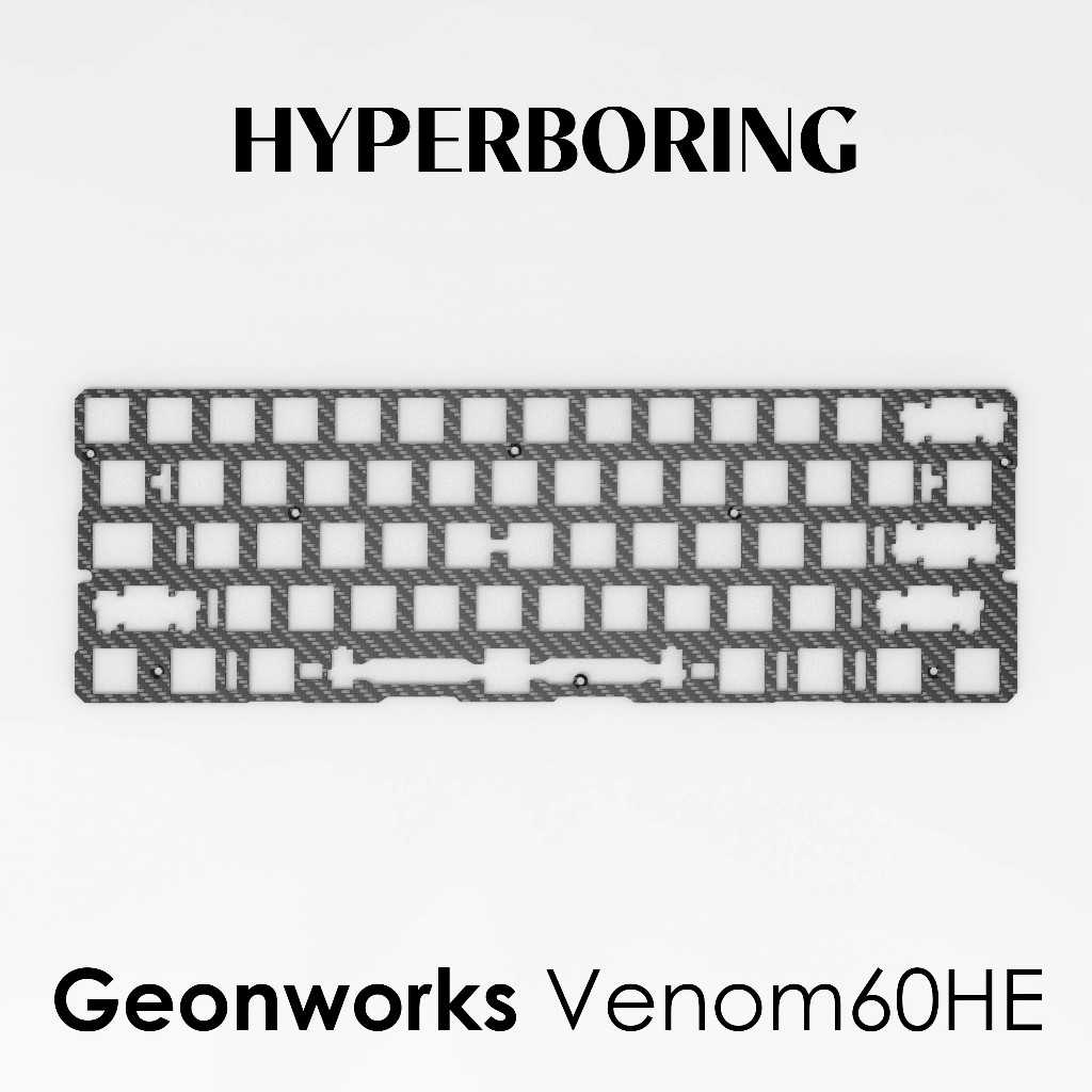 Geonworks Venom60HE คีย์บอร์ดแม่เหล็ก PCB อุปกรณ์เสริม FR4 อลูมิเนียมคาร์บอนไฟเบอร์ตําแหน่ง Board