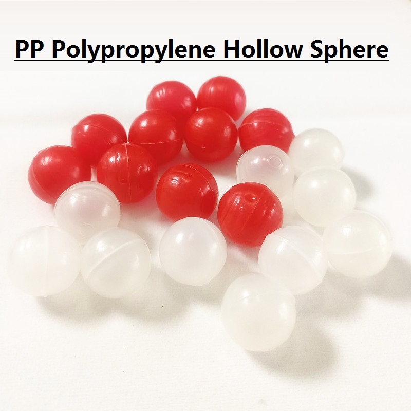 Pp Hollow Ball โพลีโพรพิลีนระงับลูกบอลพลาสติกระดับน้ําตัวบ่งชี้ Ball -10/20/50 ชิ้น