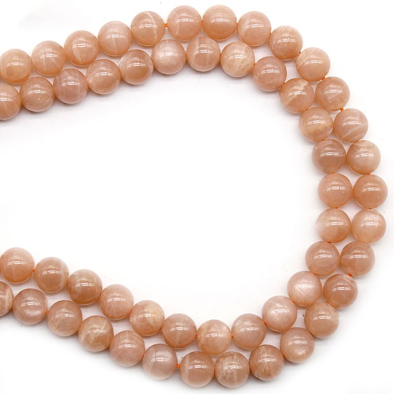 ธรรมชาติสีส้ม Sunstone หลวม Spacer ลูกปัดเครื่องประดับทํา DIY สร้อยข้อมือ 8 มม.ลูกปัด 15/38 ซม./Strand