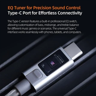 Kz M2 สายหูฟัง DAC ถอดรหัส Type C Dual Mic Silver Plated อัพเกรดสาย IEM พร้อม EQ สวิตช์ปรับแต่งสําหรับ C PIN หูฟัง