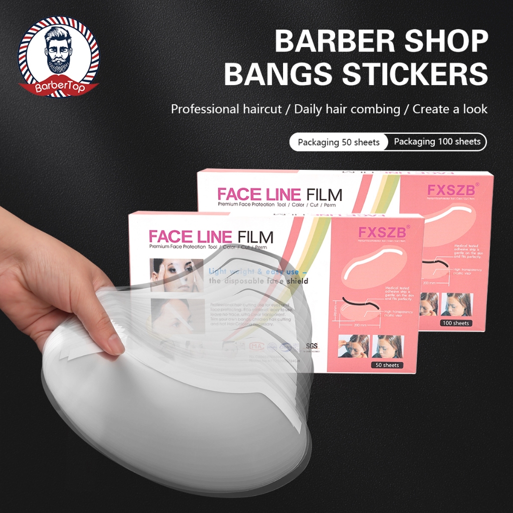 จุดสปอตสปอต#Hairdressing โปร่งใสเรียบสติกเกอร์เรียบหน้ากากเครื่องมือทําผมบ้านเรียบสติกเกอร์ตัดผมใสแว่นตาดัดและย้อมผมป้องกันใบหน้า