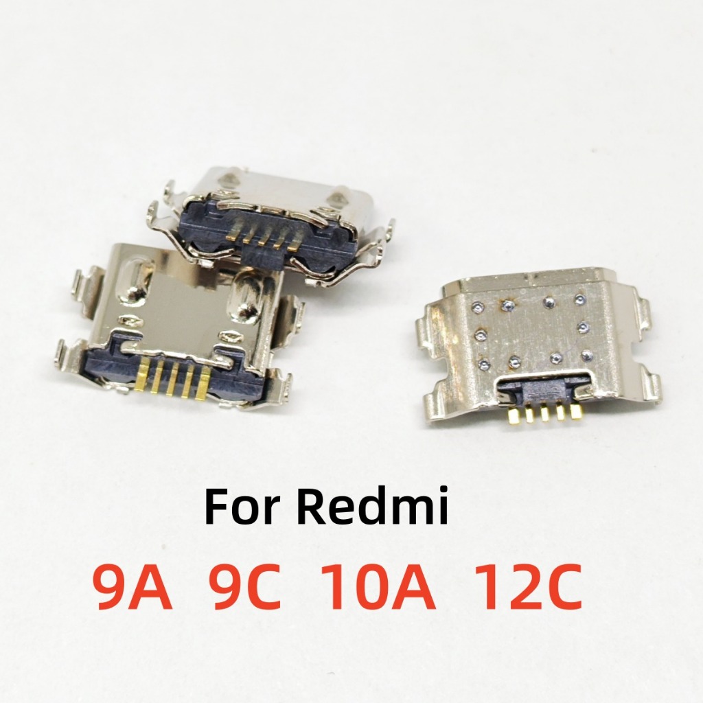 5-50Pcs ชาร์จ Pin Dock Connector สําหรับ Redmi 9A 9C 10A 12C A1 A2 Plus Poco C3 Micro USB ชาร์จ Pin พอร์ตแจ็ค Socket Connector