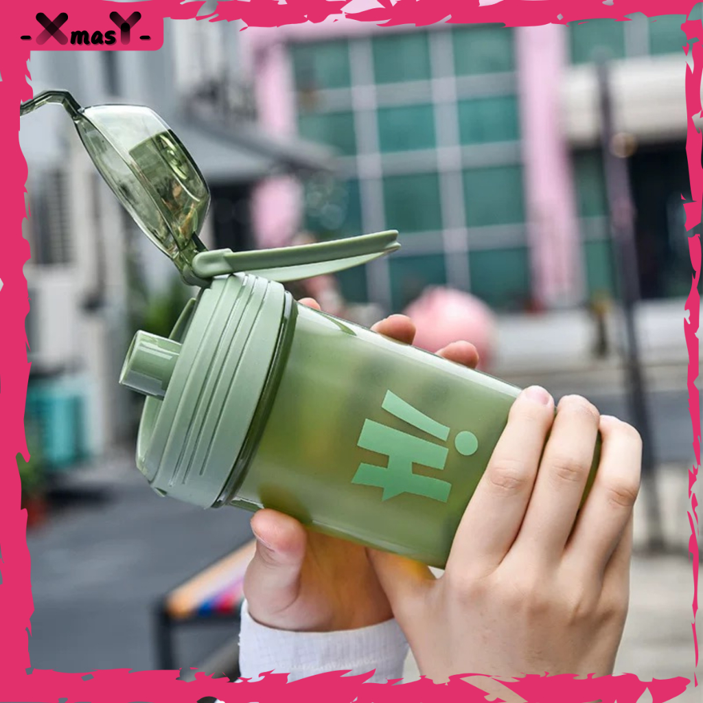 Xmy แก้ว Shaker Cup ผงโปรตีน 500ml พร้อม Scale Shaker Cup ถ้วย Shaker ถ้วยเซรามิค