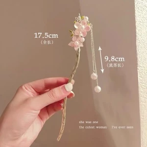 ซูเปอร์ Fairy Tassels ดอกไม้ปิ่นปิ่นผู้หญิงสไตล์ใหม่อารมณ์ที่สวยงามปิ่นปิ่น