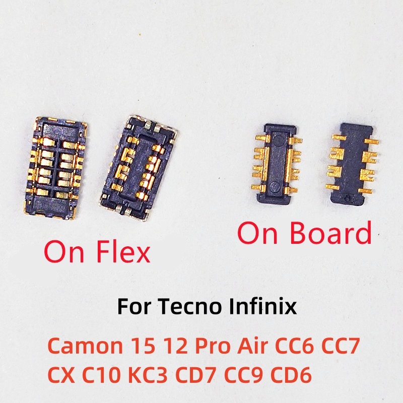 2-10Pcs ภายใน FPC แบตเตอรี่ Flex คลิปสําหรับ Tecno Infinix Camon 15 12 Pro Air CC6 CC7 CX C10 KC3 CD7 CC9 CD6