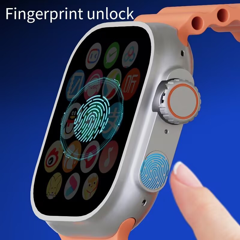 ล่าสุด ปลดล็อคลายนิ้วมือ ซิมการ์ด 4G DW100 pro ultra 2 smartwatch 3+32GB กล้องหมุน AMOLED แอปดาวน์โห