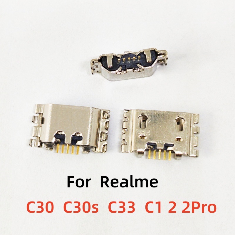 5-50PCS สําหรับ Realme C30 C30s C33 C1 2 2Pro USB ชาร์จพอร์ต Dock Plug Charger Connector ซ็อกเก็ตอะไหล่ซ่อม