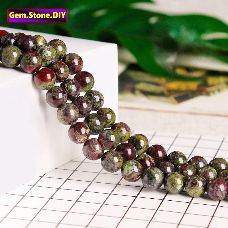 Dragon Blood Jasper Natural Stone，Loose Bead มังกรเลือดแจสเปอร์หินธรรมชาติ,หลวมลูกปัด ตัวเว้นวรรค สําหรับสร้อยข้อมือ/สร้อยคอ/แหวน/ต่างหู,แฮนด์เมดเครื่องประดับ ทําเอง อุปกรณ์เสริม,สร้อยข้อมือหินคริสตัลหิ