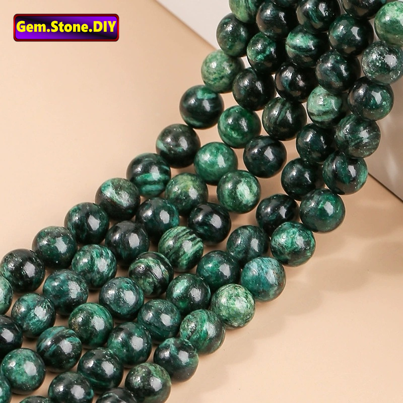 Emerald Natural Stone，Loose Bead หินธรรมชาติมรกต,หลวมลูกปัด ตัวเว้นวรรค สําหรับสร้อยข้อมือ/สร้อยคอ/แหวน/ต่างหู,ทําด้วยมือ ทําเอง เครื่องประดับอุปกรณ์เสริม,สร้อยข้อมือหินคริสตัลหิ